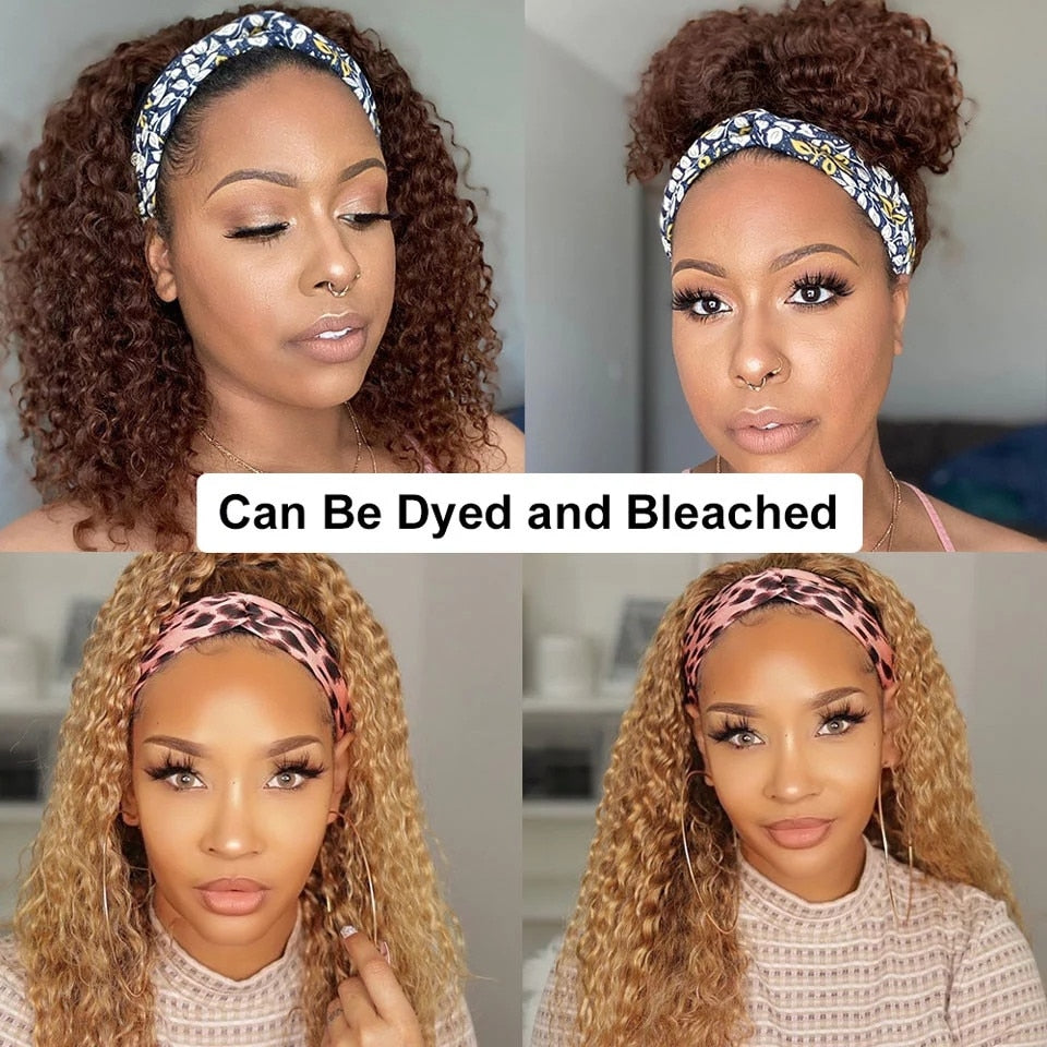 Brazilian Curly Hair Headband Wig