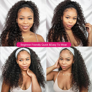 Brazilian Curly Hair Headband Wig