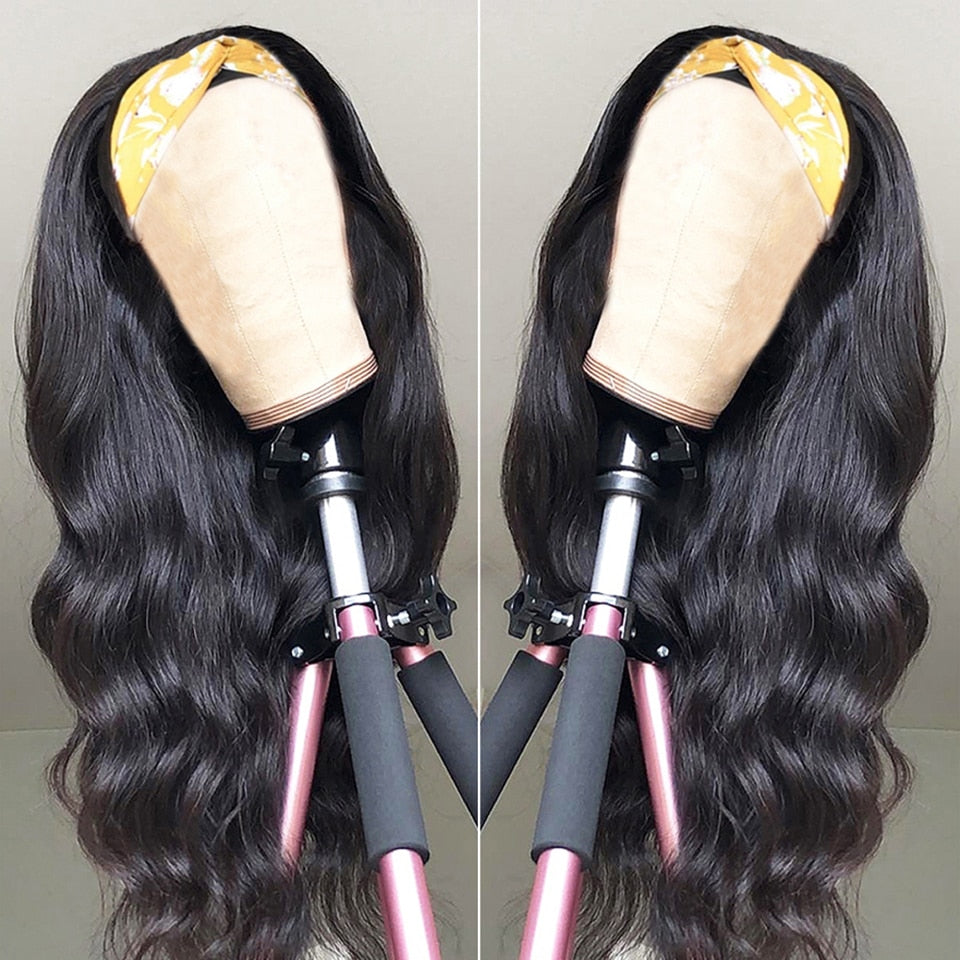 Body Wave Human Hair Headband Wig