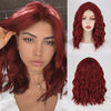 Short Curly Synthetic Wine Red Wig