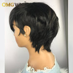 Non Lace Front Pixie Cut Wig with Bangs