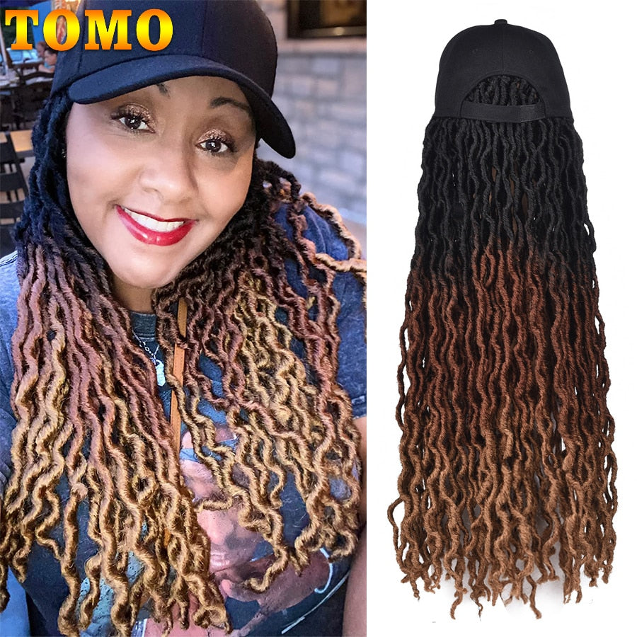 Faux Locs Synthetic Crochet Baseball Cap Wig