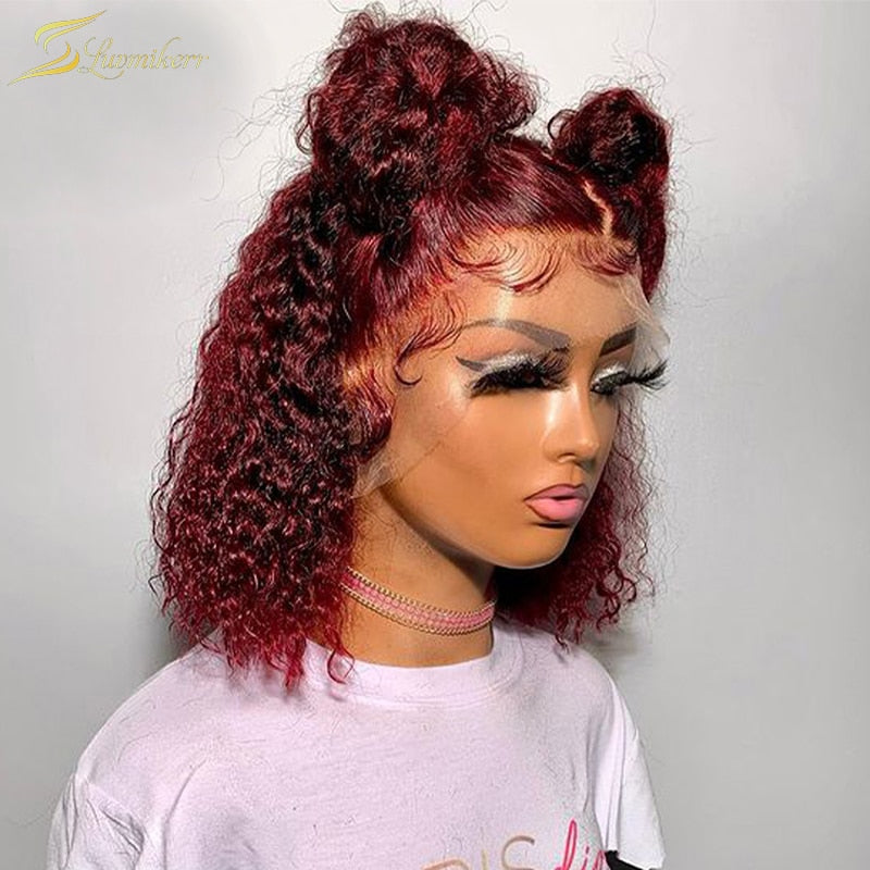 Burgundy Pixie Cut Lace Front wig Oh Weave