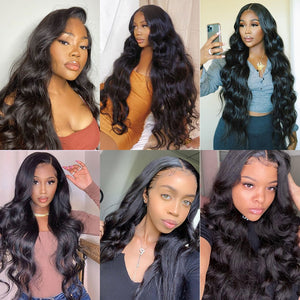 Body Wave Human Hair Pre Plucked With Baby Hair Brazilian Remy 13x4 Hd Lace Frontal Wigs