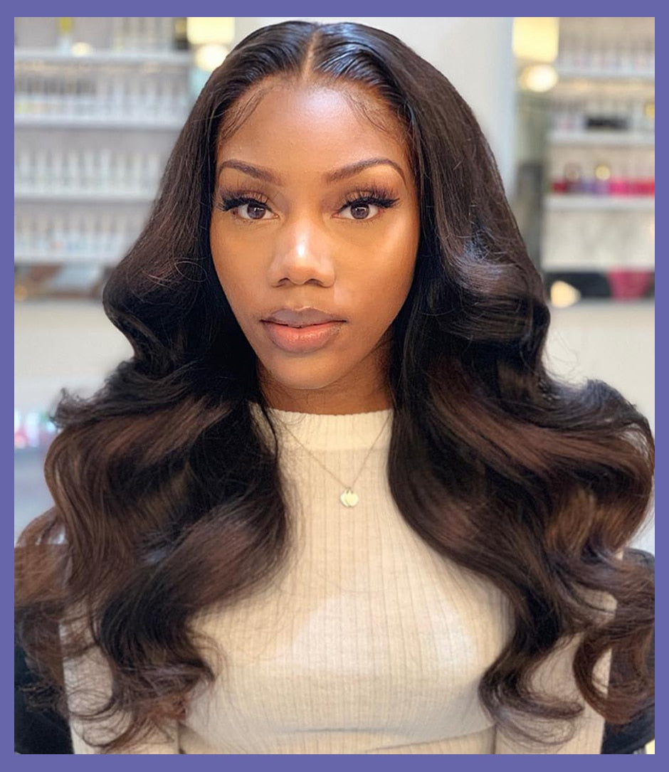 Body Wave Human Hair Pre Plucked With Baby Hair Brazilian Remy 13x4 Hd Lace Frontal Wigs