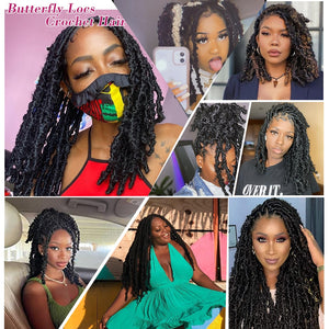 Distressed Butterfly Locs Crochet Hair Long Braids