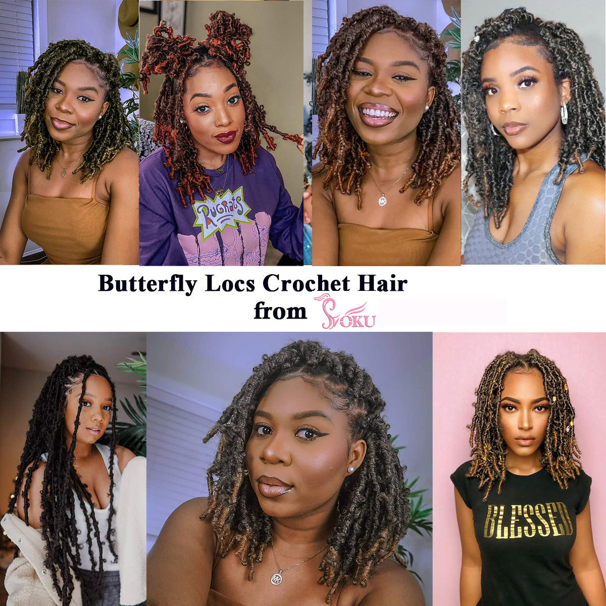 Distressed Butterfly Locs Crochet Hair 12 Inches