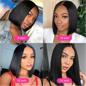 Short Bob Straight Brazilian Human Hair Wig